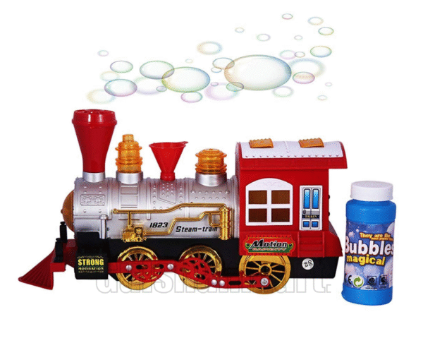 Musical Bubble Steam Train Toy – Light-Up Locomotive Engine with Motion, Music & Bubble Maker – Includes Bubble Solution – Fun Toy for Toddlers & Kids Ages 3+ - Image 4