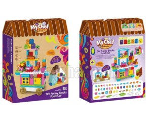 "My Chef Kitchen Set - DIY Funny Blocks Food Car (Building Toy for Kids 3+)"