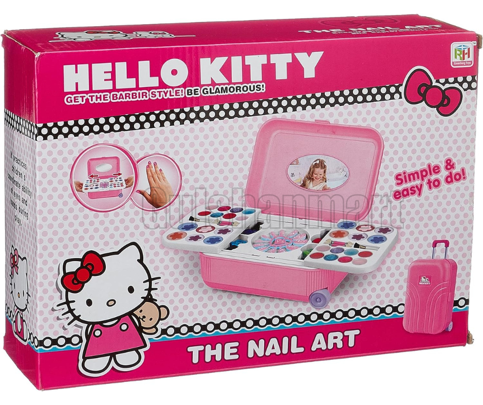 Hello Kitty & Frozen Themed Nail Art & Makeup Playset for Kids – Fashion Princess Beauty Kit