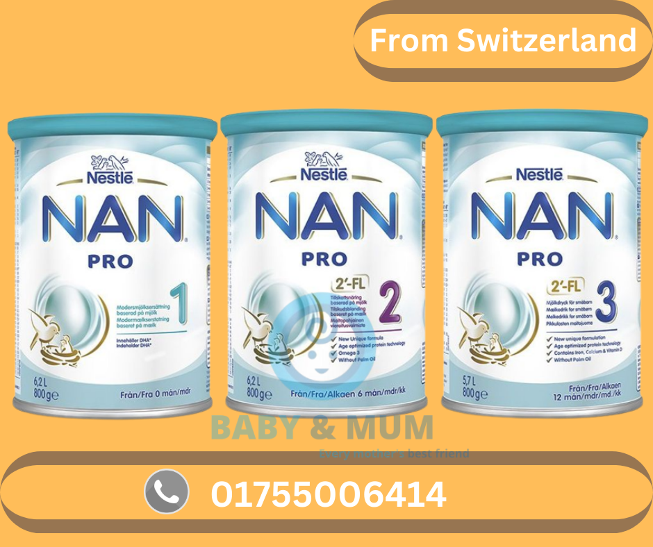 Nestlé NAN PRO 1, 2 & 3 – Advanced Infant Formula Milk | From Switzerland