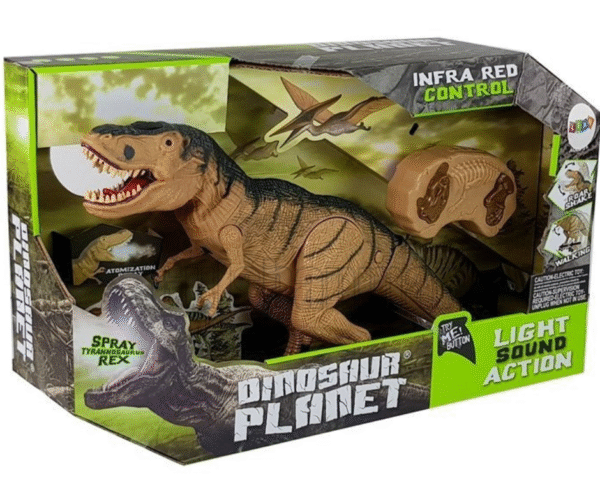 Dinosaur Planet Infrared Remote Control T-Rex Toy – Walking, Roaring & Water Spray Action with Lights & Sounds - Image 3