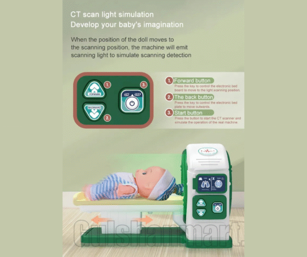 Kids Doctor Role Play Set with CT Scanner – Medical Toy Kit with Lights, Sound & Accessories - Image 6