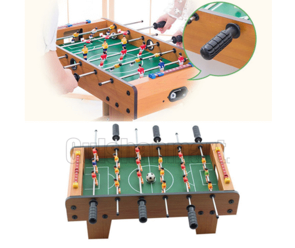 Mini Tabletop Foosball Game – Wooden Soccer Table with Steel Rods & Scoreboard | Indoor Game for Kids & Adults - Image 3