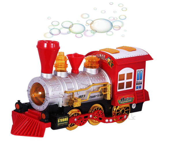 Musical Bubble Steam Train Toy – Light-Up Locomotive Engine with Motion, Music & Bubble Maker – Includes Bubble Solution – Fun Toy for Toddlers & Kids Ages 3+ - Image 3
