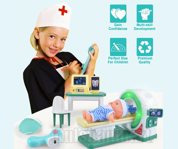 Kids Doctor Role Play Set with CT Scanner – Medical Toy Kit with Lights, Sound & Accessories - Image 5