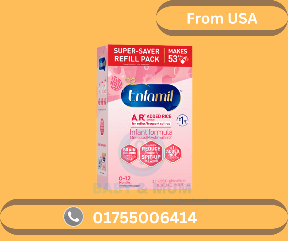 Enfamil A.R. Infant Formula – Added Rice for Spit-Up (30.4 oz Refill Pack)