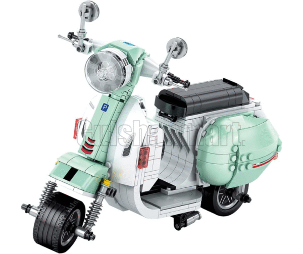Retro Classic Scooter Building Block Set – 395+ Pieces Creative Model Kit for Teens & Adults (16+), Display-Ready Collectible Toy with Movable Parts - Image 4
