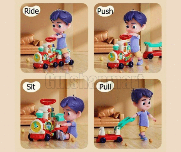 4-in-1 Smart Learning Push & Ride Train Toy – Lights, Sounds & Educational Activities for Toddlers (12–36 Months) - Image 2