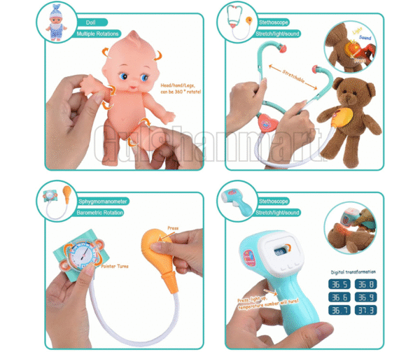 Kids Doctor Role Play Set with CT Scanner – Medical Toy Kit with Lights, Sound & Accessories - Image 3