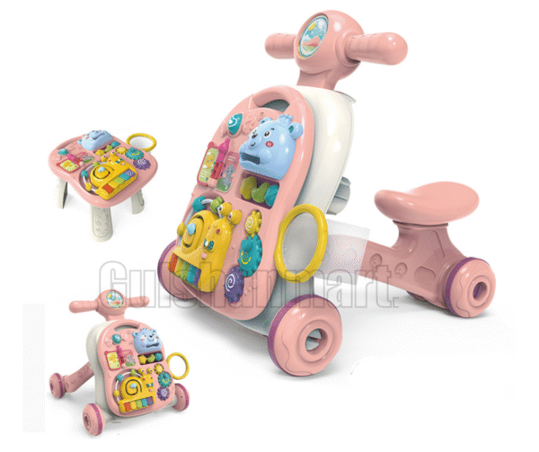 2-in-1 Motorcycle Style Baby Walker with Activity Game Table - Image 6