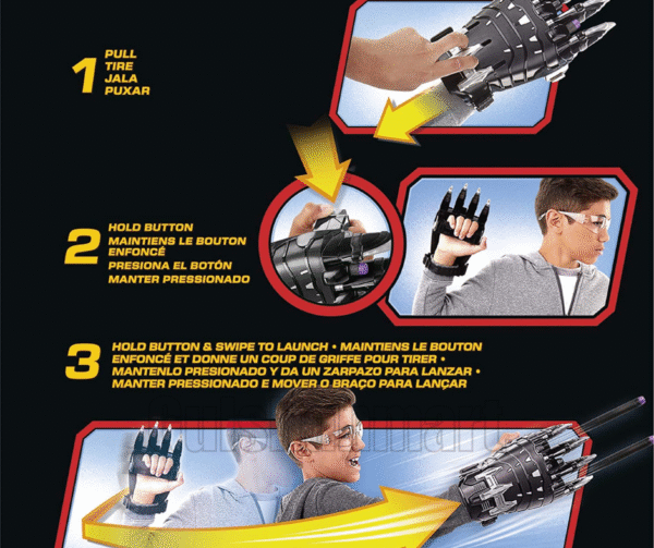 Marvel Avengers Black Panther Nerf Power Moves Panther Slash Claw - Image 9