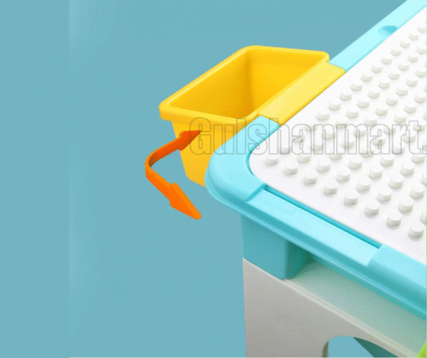 Multi-Activity Kids Building Block Table with Storage Boxes – 78cm - Image 5